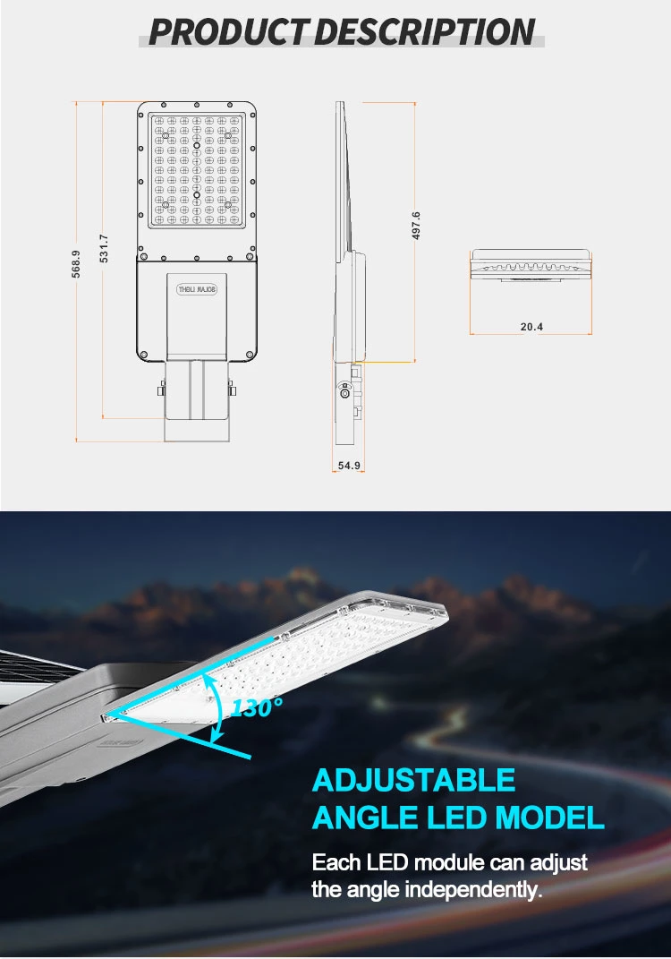 Super Bright Energy Saving Outdoor Waterproof All in One Solar Street Light