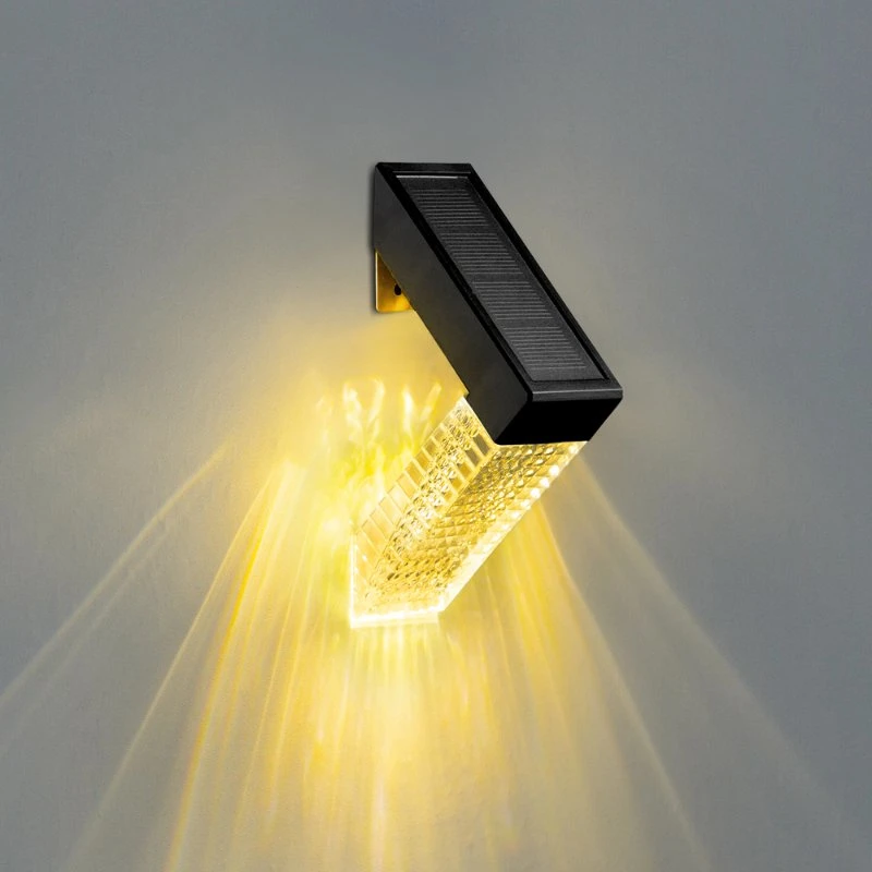 New Style Waterproof LED RGB Outdoor Garden Solar Wall Light for Fence Stairs Railing Decoration