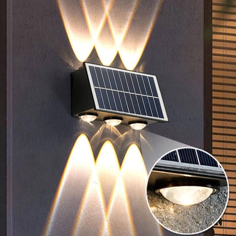 Outdoor Solar LED Lamp Smart Waterproof Porch Wall Lights for Balcony Courtyard Light