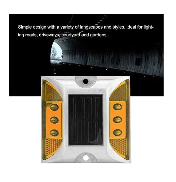 Solar Powered Driveway Lights Waterproof LED Wireless Warning Step Lighting Road Markers