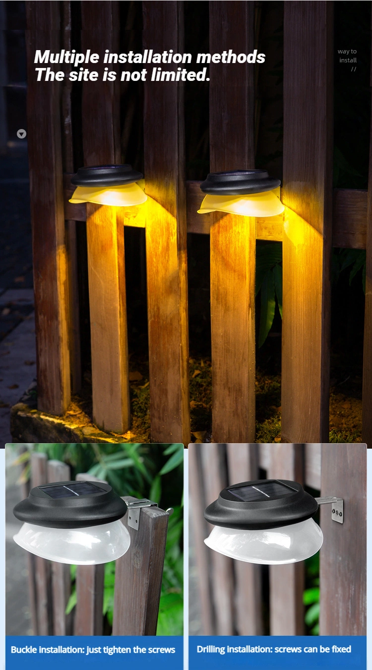 LED Outdoor Wall Lights Home Garden Induction Solar Lights Fence Patio Garage Porch Lamp