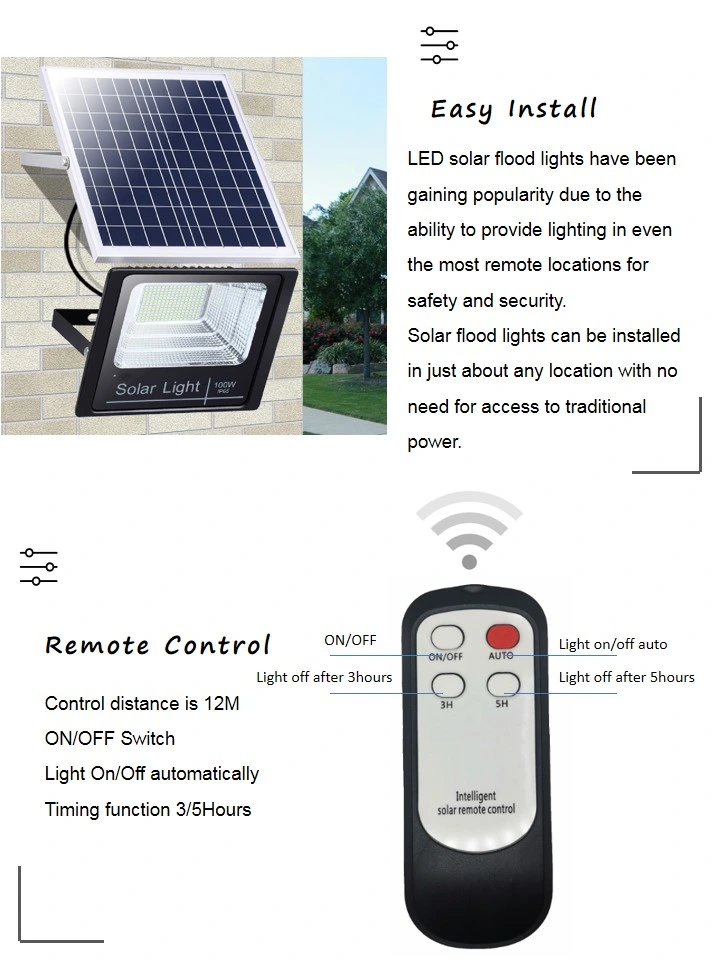 Manufacturer Driveway Solar LED Flood Light for Lawn Festoon Garden