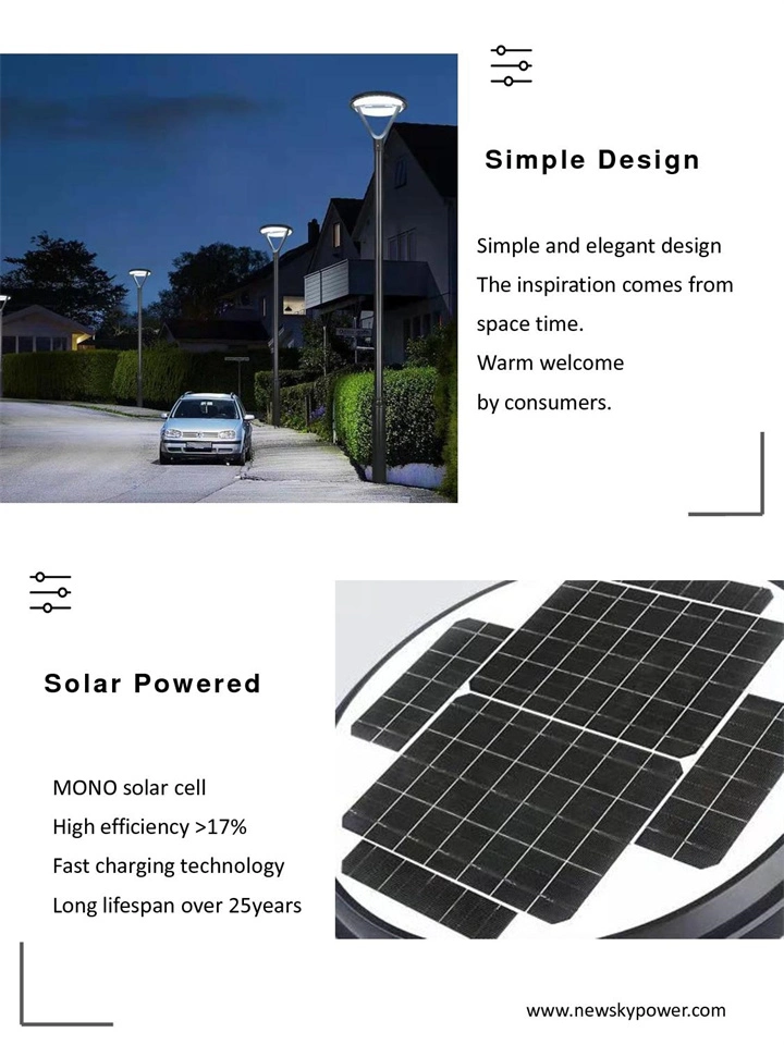 Waterproof Outdoor Integrated LED Garden Street Road Home Solar Light with Panel and Lithium Battery