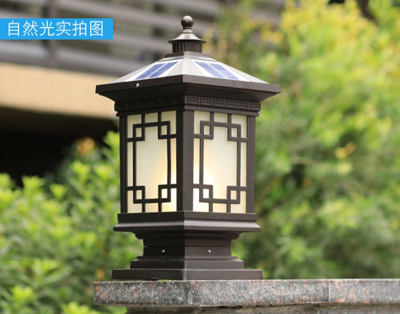 Solar Post Lantern Waterproof Post Column Light for Fence Deck