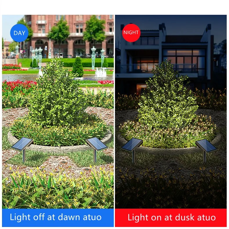 IP67 Waterproof Solar Landscaping Spotlights for Garden Yard Patio Pool Tree Decoration