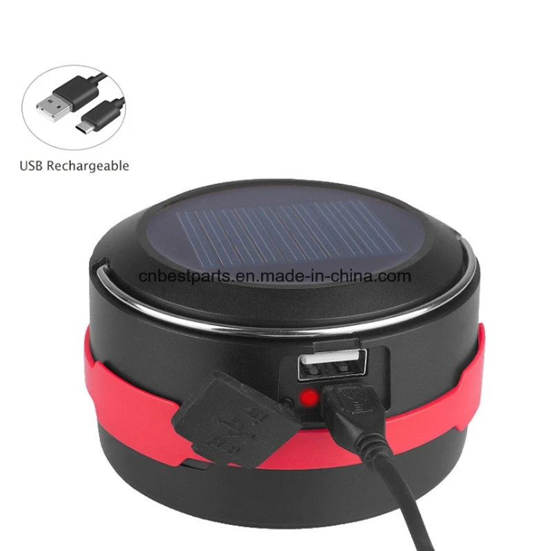 Portable Extendable Travel Camp Emergency Solar Camping Light with Hook Portable Folding Camping Tent Decorative Outdoor Lamp with Solar Panel