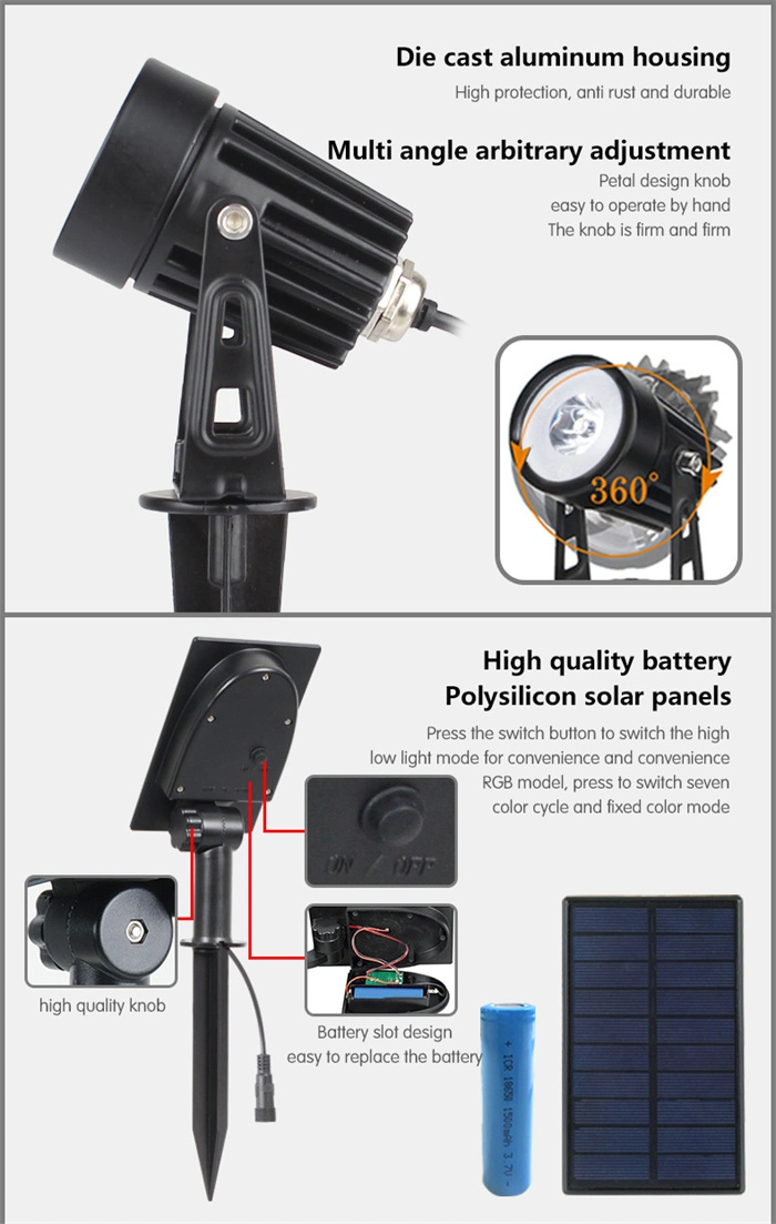 Solar Lights Solar Panel Outdoor Lighting Garden Tree Separately Light