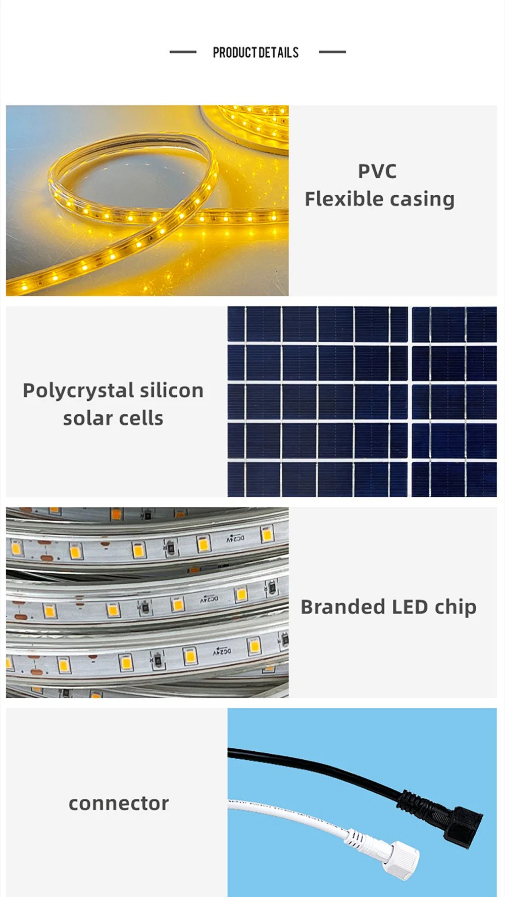Solar Powered LED Strip Lights Stairs Step Lights Outdoor Waterproof for Christmas Gazebo Canopy Pool Stairs Decor