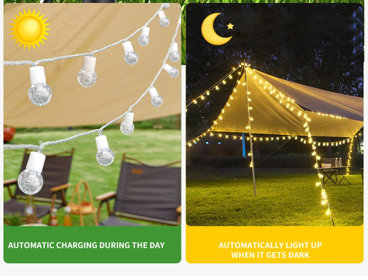 Solar Powered Light String Outdoor Camping Colorful Lights