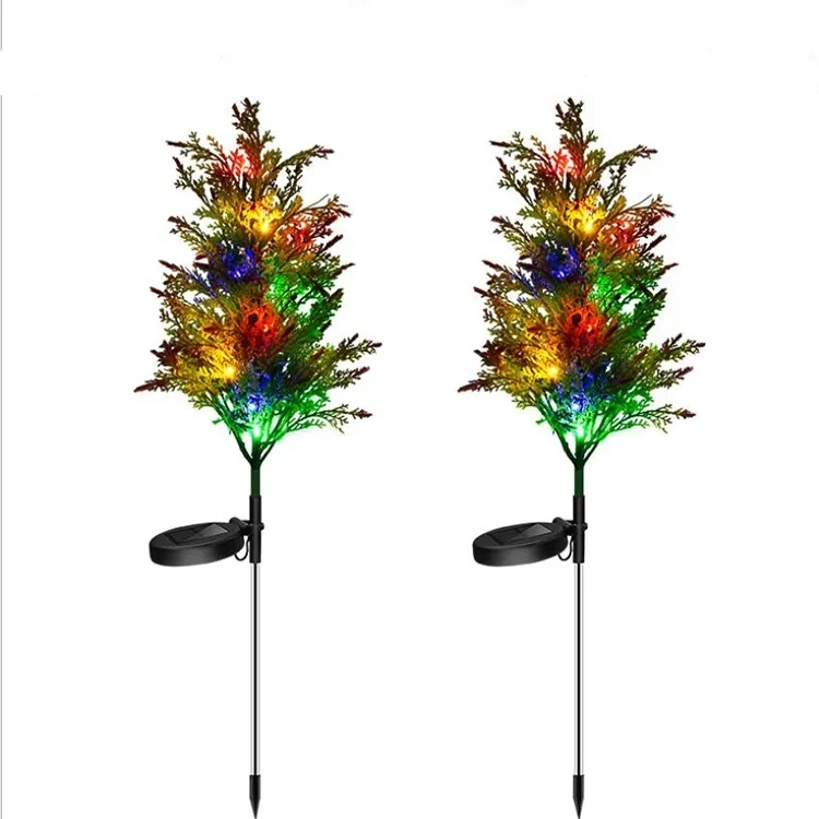 LED Solar X&prime;mas Tree LED Stake Light for Garden Pathway Landscape Security Villa Gate Park Lawn Holiday Party Christmas Decor