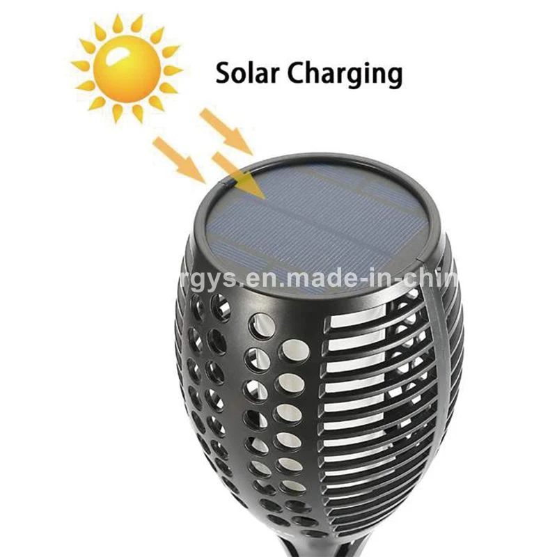 96LEDs Hand-Held Solar Powered LED Flame Torch