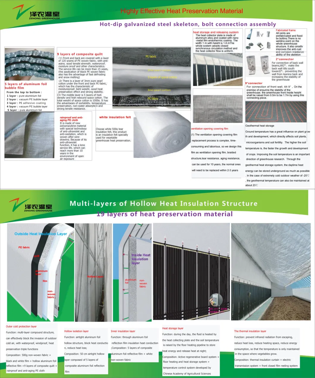 ISO Certified Newly Developed Single Slope Sunlight Film/Polycarbonate Greenhouse for Vegetable/Seedlings/Hydroponics