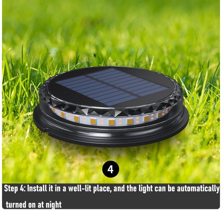 Solar Powered Waterproof Light for Home Yard Driveway Lawn Road Ground Deck Garden Pathway Wireless Solars Spike Courtyard Lamps Lantern