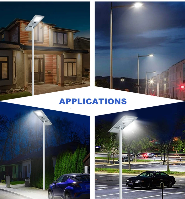 210lm/W 120W String Lights Waterproof Solar Street Light 6500K LED Parking Lot Light Solar Powered Security Flood Lights with Motion Sensor