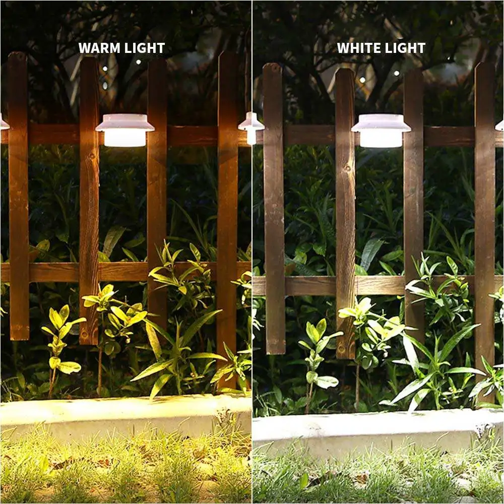 Waterproof Wall Lamp 3LED Solar Disk Gutter Garden Lights