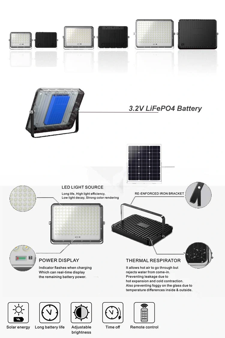 Wholesales / OEM LED Lighting Energy Saving 6500K 400watt Solar Flood Light with CE RoHS