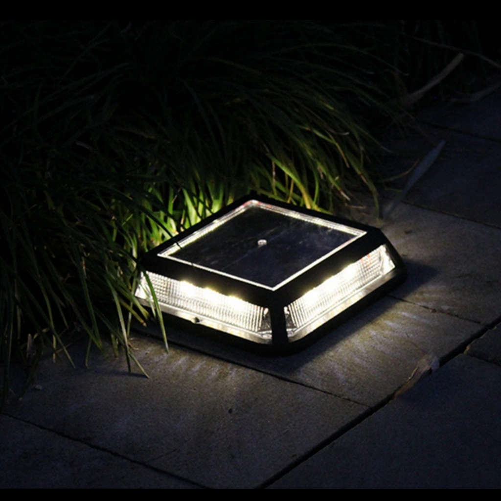 Solar Ground Lights, 8 LED Solar Pathway Lights, Outdoor Disk Lights, Waterproof in-Ground Lights for Pathway Patio Walkway Lawn Yard Driveway