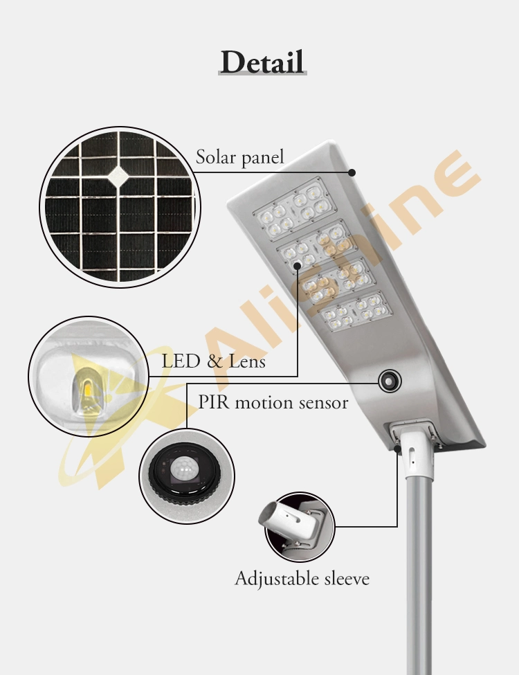 Die-Casting Aluminum Outdoor Solar Power LED Street Light 60W Solar Street Lighting