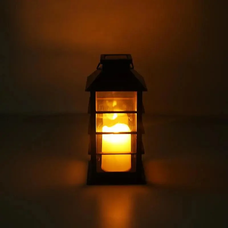 Chinese Manufacturer Solar Powered LED Fake Flame Lantern