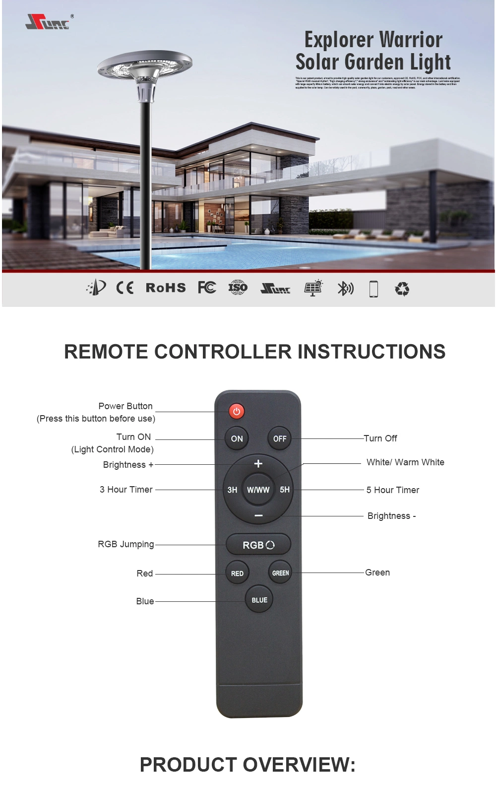 LED Remote Control Small Solar Lights