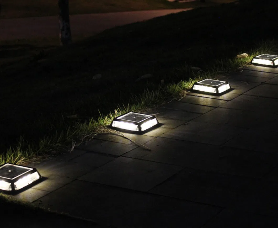 Solar Ground Lights, 8 LED Solar Pathway Lights, Outdoor Disk Lights, Waterproof in-Ground Lights for Pathway Patio Walkway Lawn Yard Driveway