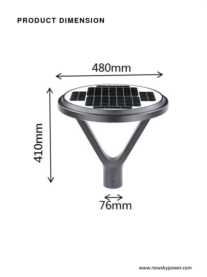 Waterproof Outdoor Integrated LED Garden Street Road Home Solar Light with Panel and Lithium Battery