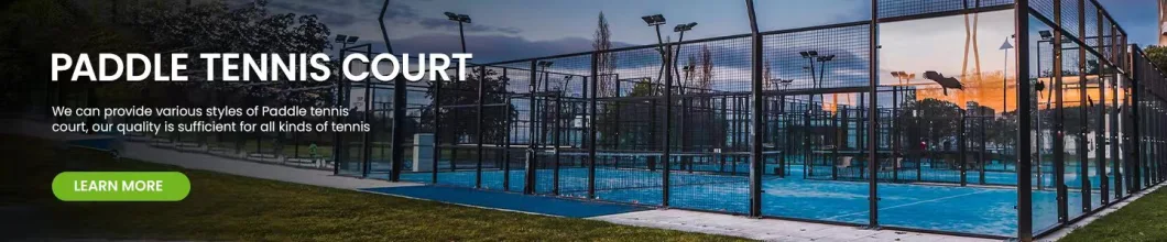 Portable Sports Court Netting Manufacturing Fencing for Football Pitch China Phillips LED Chips LED Light Tennis Padel Court