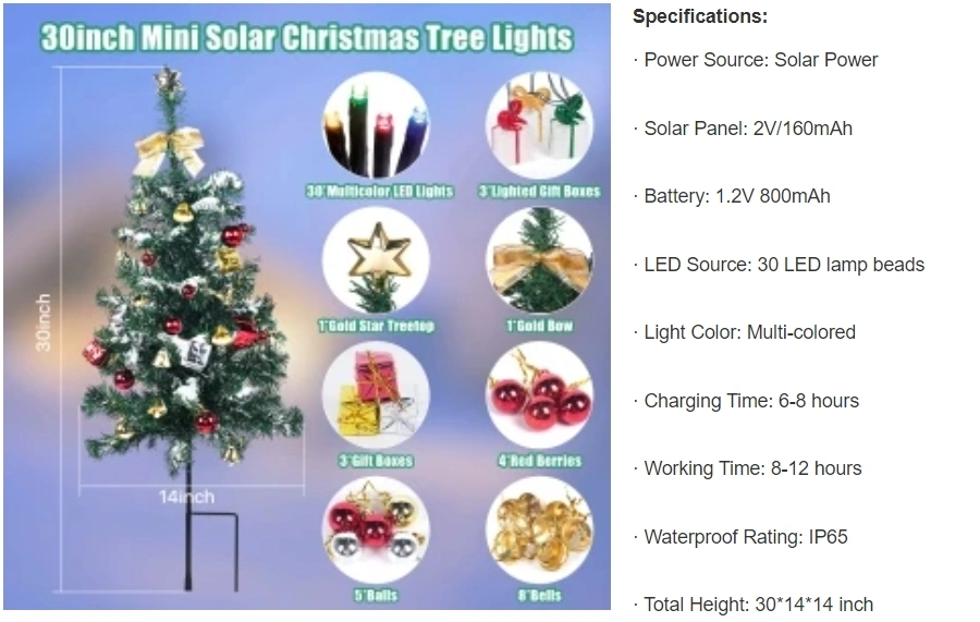 5m Solar Outdoor in Holiday Lighting Garden Powered String Lights with Bulbs LED Edison