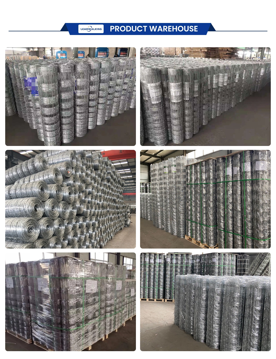 Leadwalking Cheap Field Fences High-Quality Light Duty Field Fence Manufacturing China Rugged and Precise Galvanized Cattle Fence