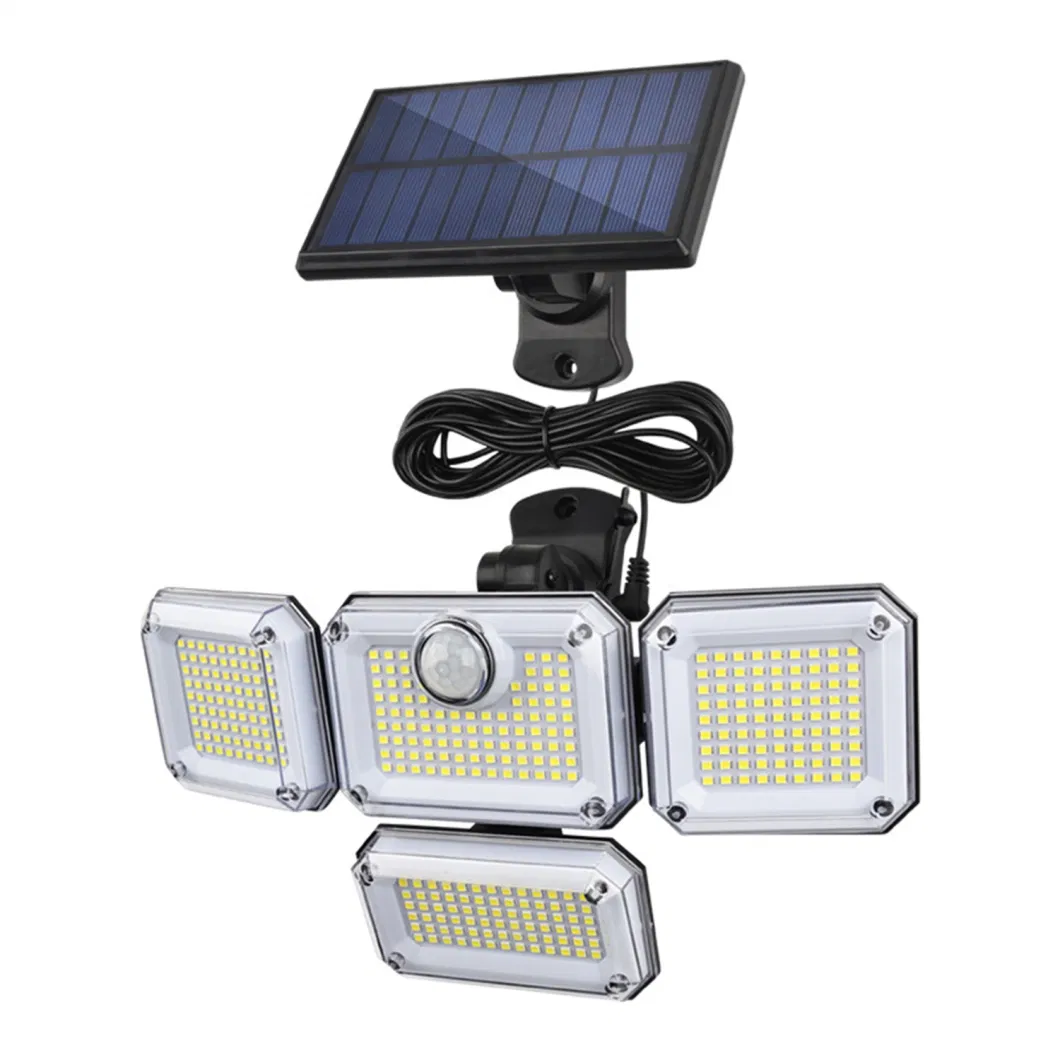 3 Head LED Solar Motion Sensor Flood Light Garden Wall Security Lamp Outdoor