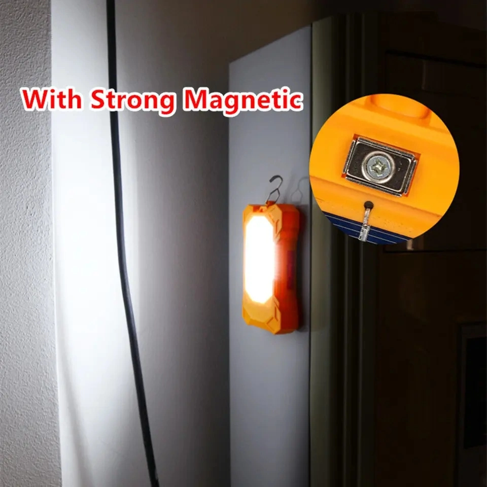 Solar Portable Rechargeable Magnetic Camping Floodlight Emergency Lamp LED Work Light