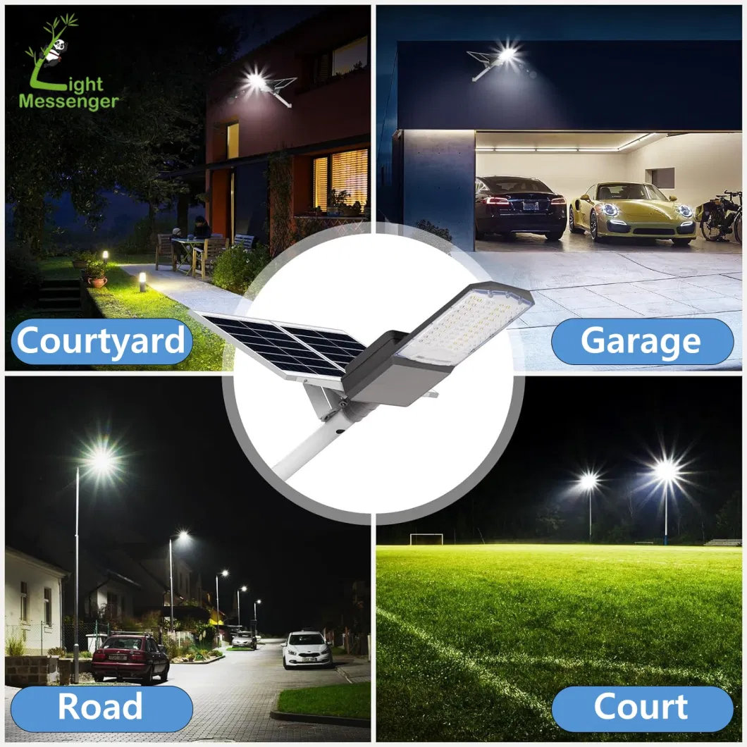 Light Messenger Solar Street Lights Outdoor High Lumen Dusk to Dawn Solar Parking Lot Flood Lights 500W 600W 800W 900W 1200W 1500W