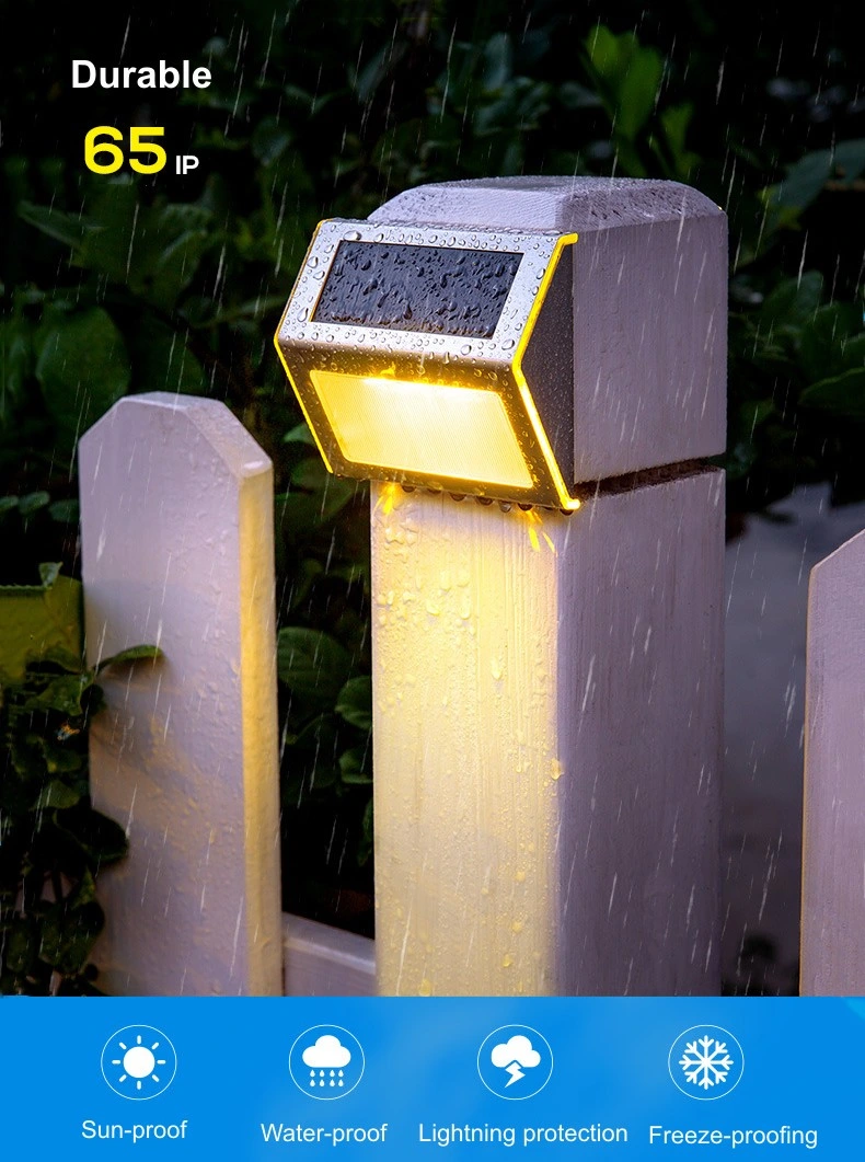 IP65 External Stainless Steel Housing Lighting Fixrures Stairs LED Wall Mounted Lamp Fitting Solar Outdoor Light