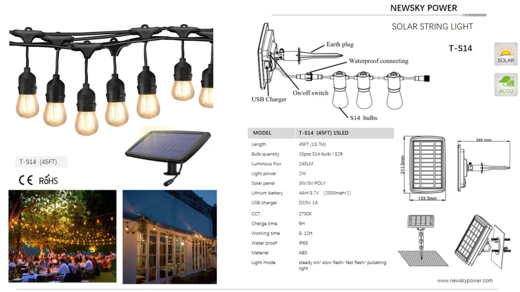 Outdoor IP65 Waterproof Black White ABS Solar Fence Post Lights for Wall Mount Decorative Deck