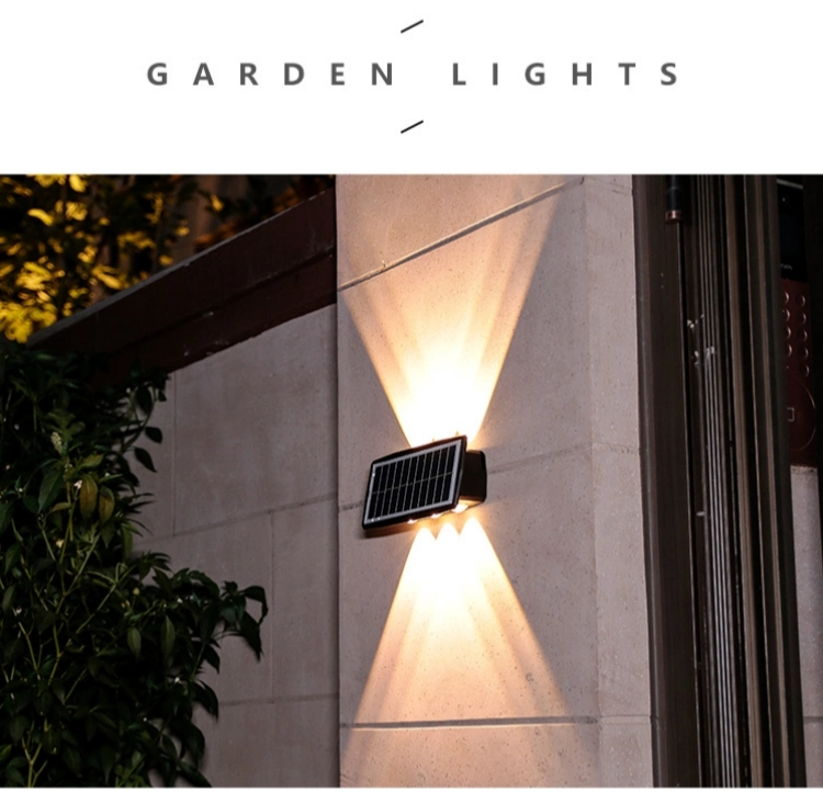 Outdoor Solar LED Lamp Smart Waterproof Porch Wall Lights for Balcony Courtyard Light