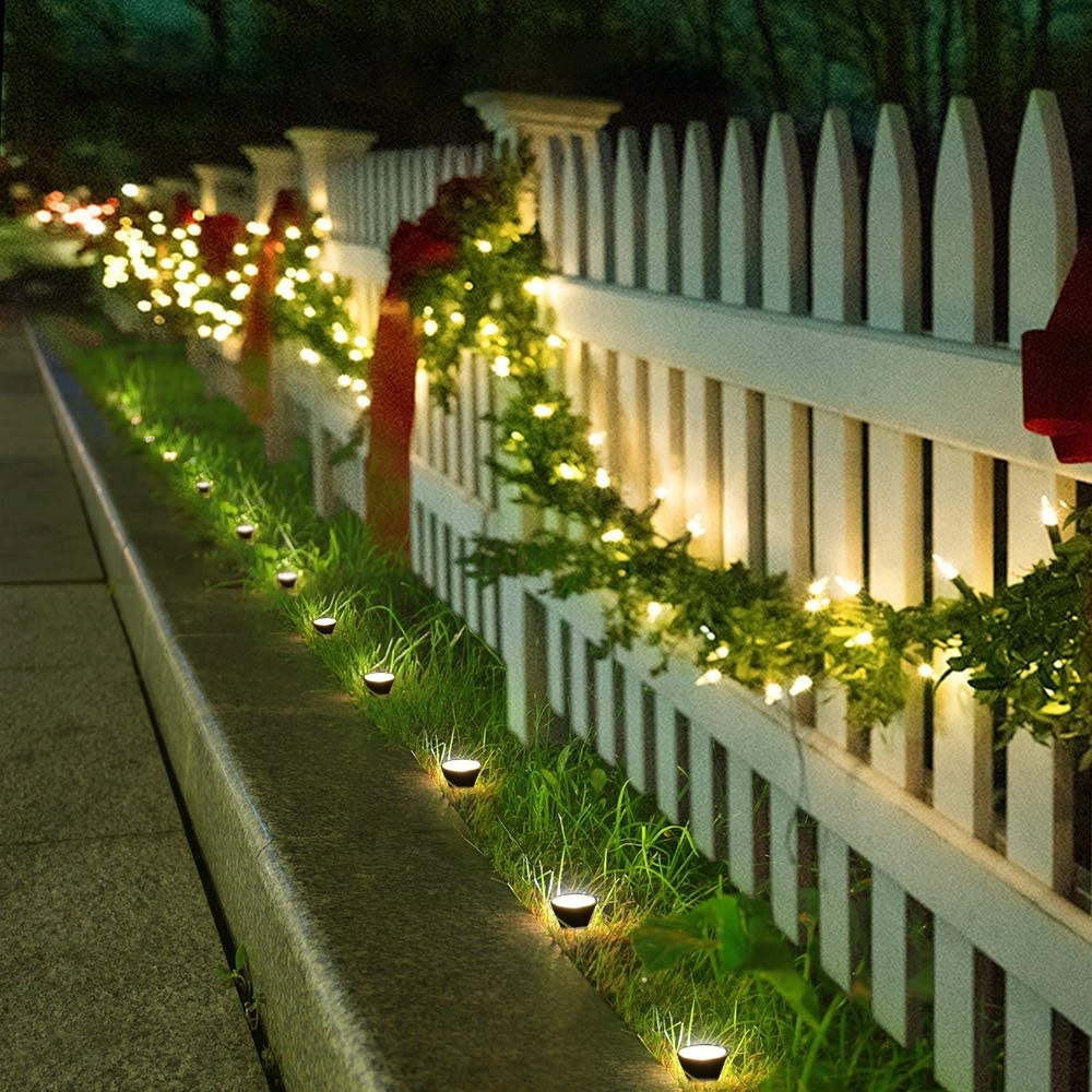 Solar Powered Lights Outdoor LED Solar String Ground Lights, Waterproof Solar Powered Lights for Garden Lawn Walkway Driveway Ci24298