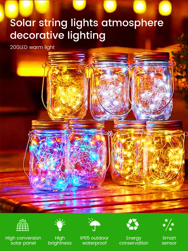 LED Garden Solar Power Hanging Lampyard Lawn Decorative Modern Outside Waterproof Lights