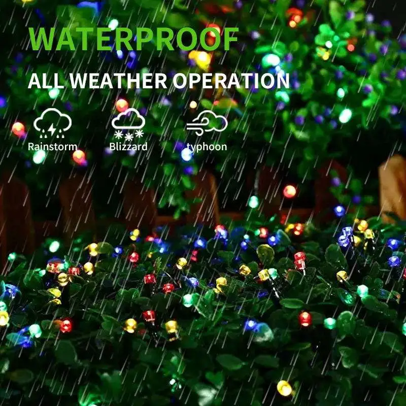 Waterproof Christmas Outdoor Solar String Lights for Garden Tree Patio Yard Wedding Party Holiday Decoration