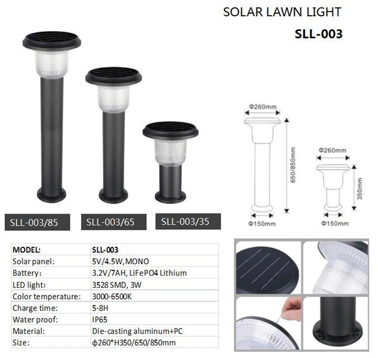 Hot Sale CE RoHS Minimalistic Energy Saving LED Lamp Garden Solar Lights for Patio Gate