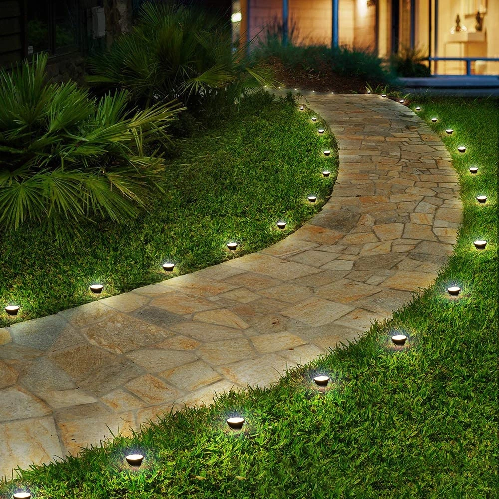 Solar Powered Lights Outdoor LED Solar String Ground Lights, Waterproof Solar Powered Lights for Garden Lawn Walkway Driveway Ci24298