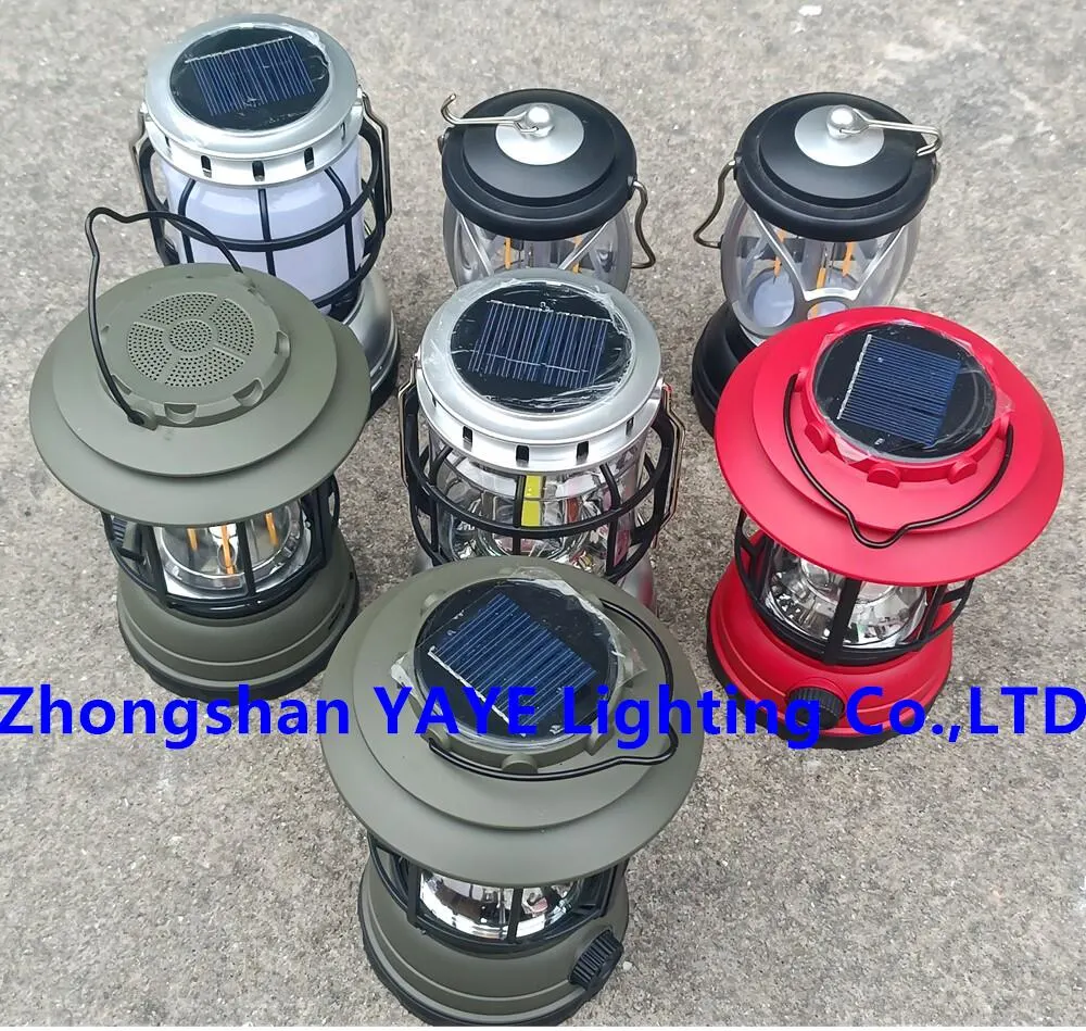 Yaye 2023 Hot Sell Newest Design 20W Solar High Power Portable Emergency LED Camping Light 1000PCS Stock/ 2 Years Warranty China Best Solar Factory Supplier