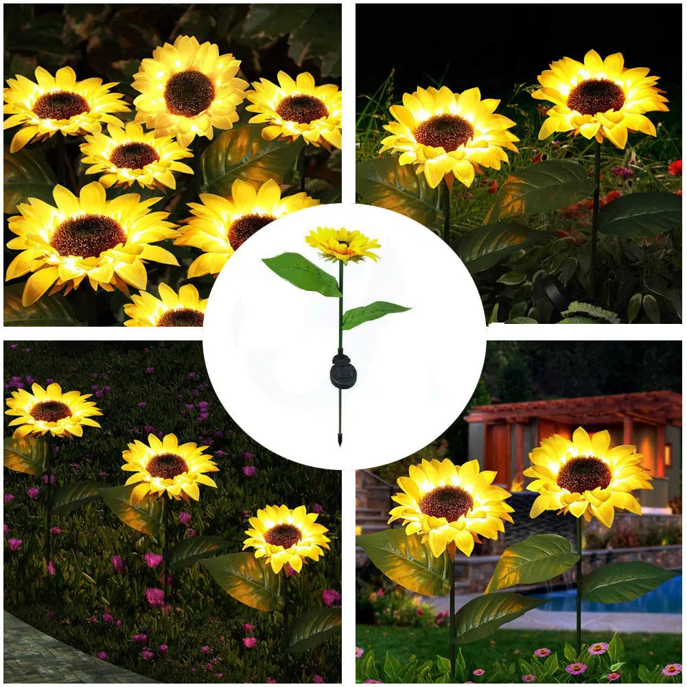 Solar Cell Sunflower LED Decorative Landscape Lights Garden Courtyard