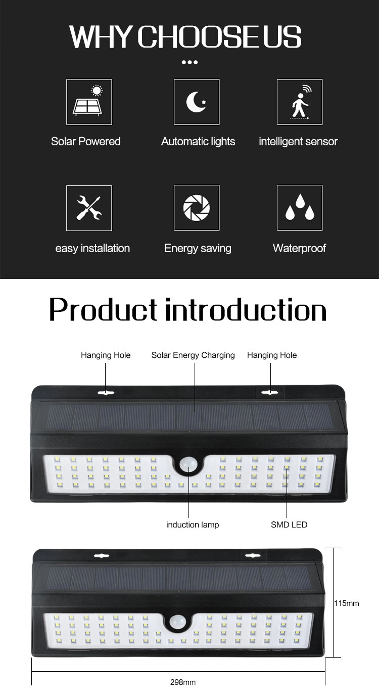 Brightenlux New Design Bright and Soft Solar Motion Sensor Outdoor Wall LED Light Lamp