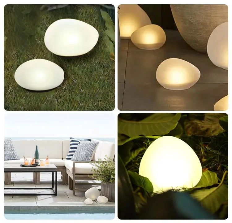 Outdoor Waterproof Decorative Glass Stone Garden Ornament Solar Ground Light