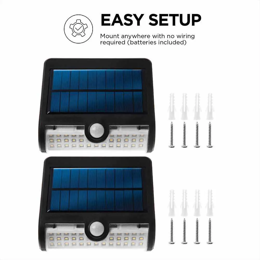 36LED 2 Lighting Mode Waterproof Solar Motion Sensor Outdoor Security Lights