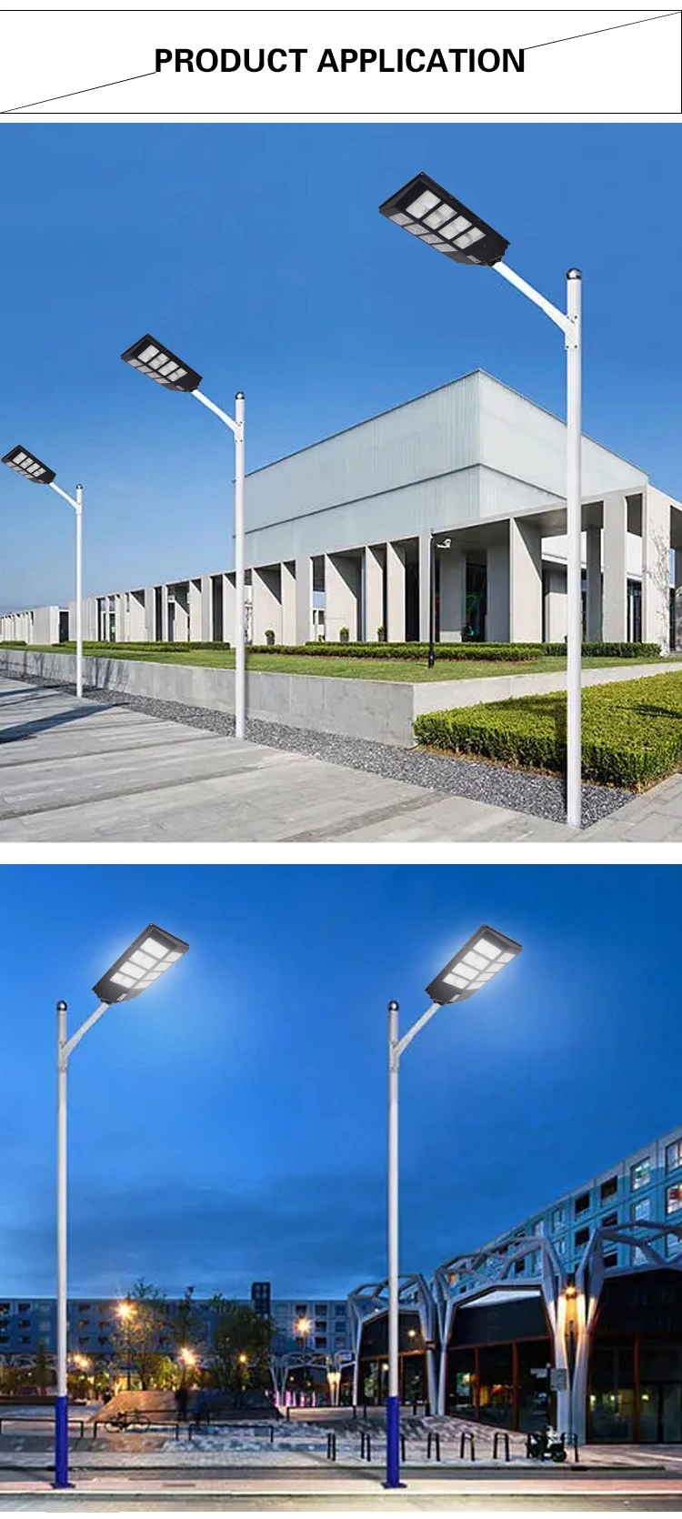 High Power Remote Motion Sensor Battery IP65 Waterproof 300W 400W 500W Integrated LED All in One Solar Street Light