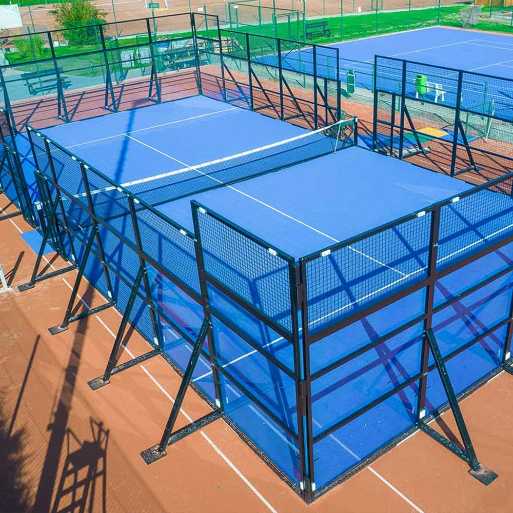 Portable Sports Court Netting Manufacturing Fencing for Football Pitch China Phillips LED Chips LED Light Tennis Padel Court