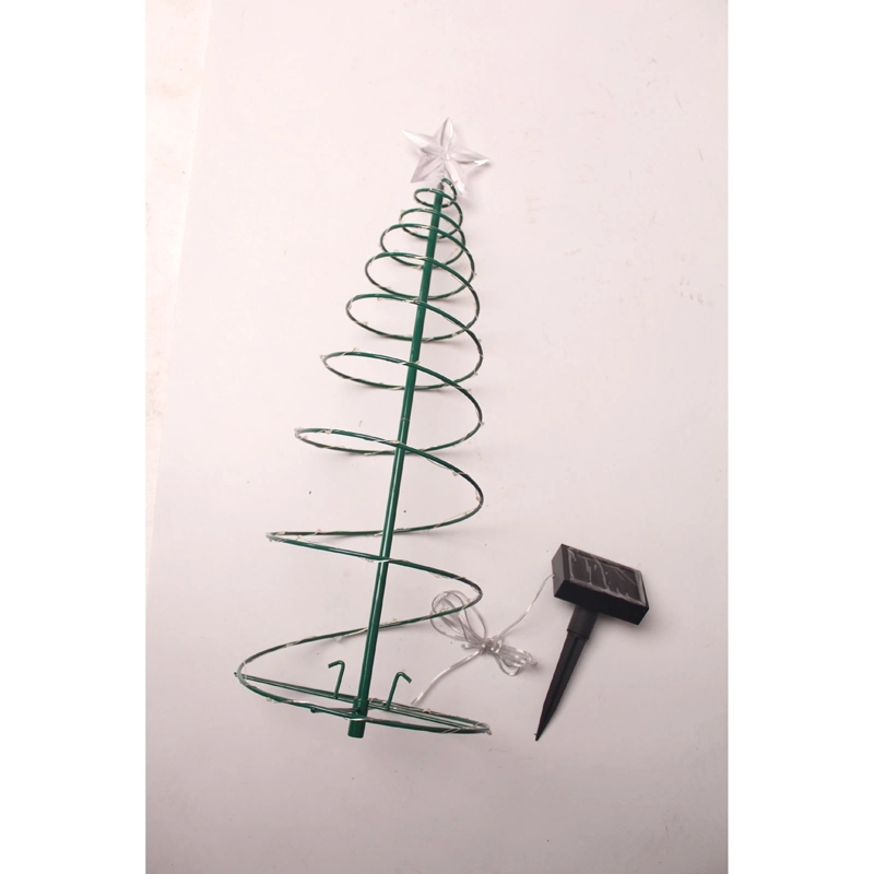 Outdoor Used Solar Spiral Christmas Tree with LED Light