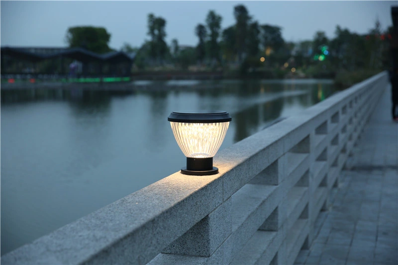 Factory Supply IP65 Waterproof Warm Light Wireless Solar Pillar Light for Path Pathway Garden Household