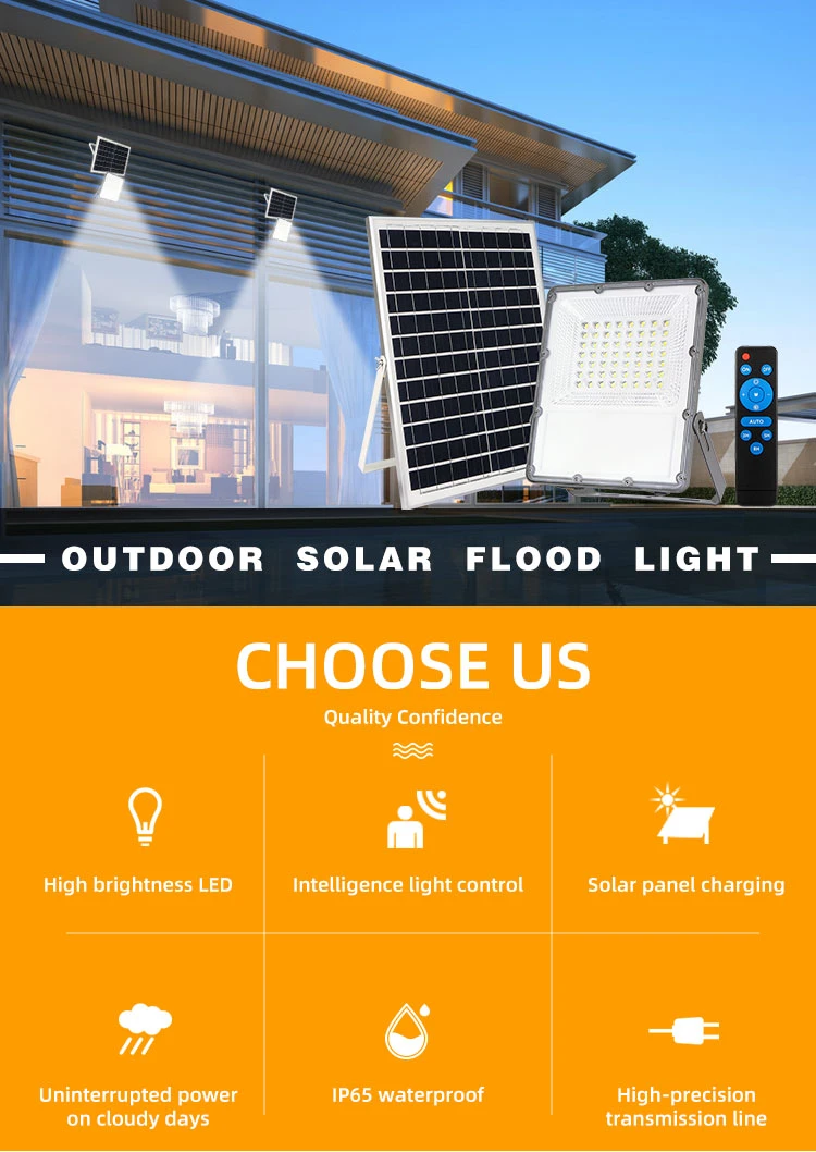 Best Price High Brightest Stadium High Quality Outdoor Landscape Rechargeable Solar Flood Light